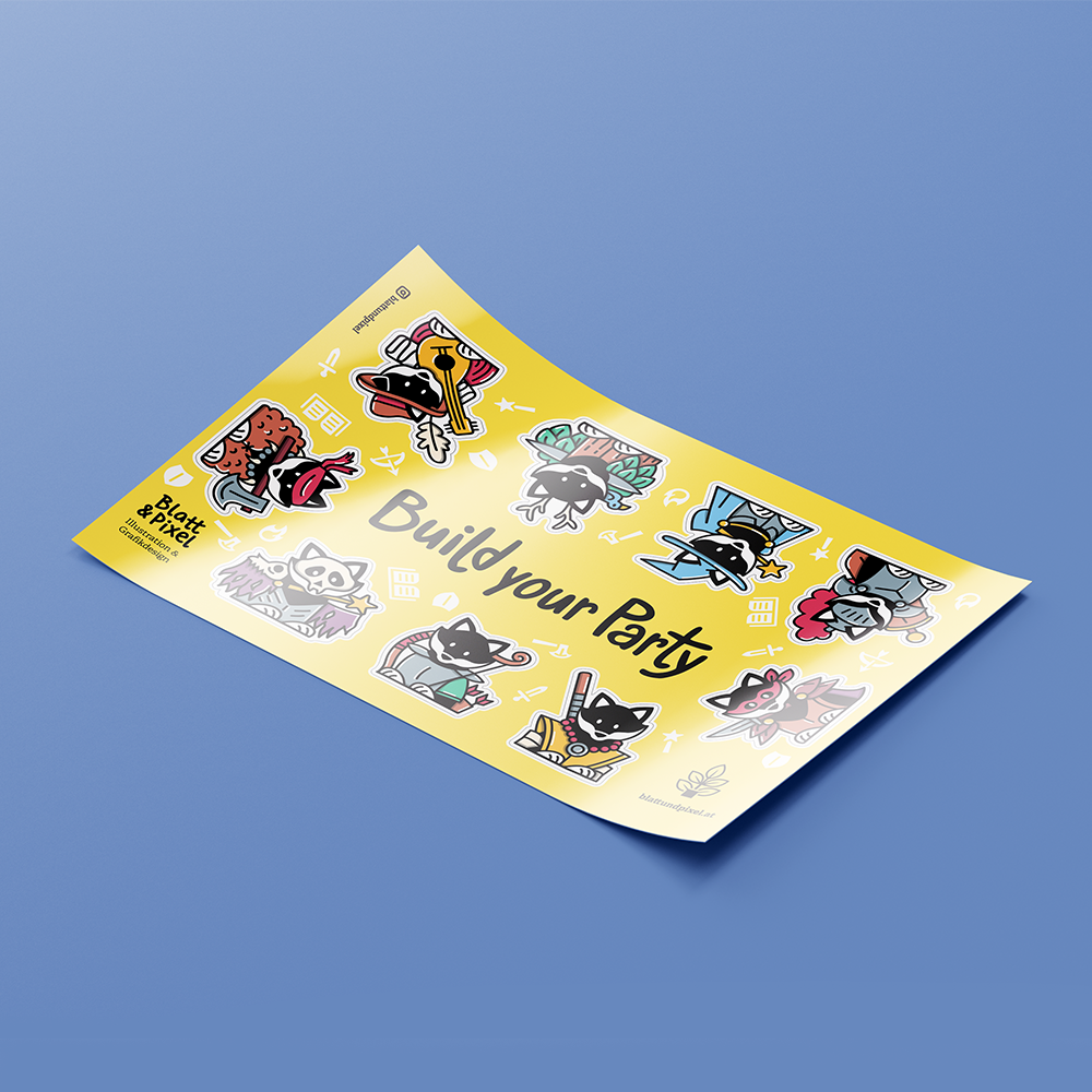 Foto vom Katzen-Stickersheet